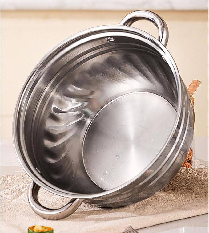 Kitchen Cooking Set Stainless Steel Stockpot Set Even Heat Distribution Stainless Steel Handles Compact and Easy to Clean Ideal for Personal Kitchens Easy to Carry