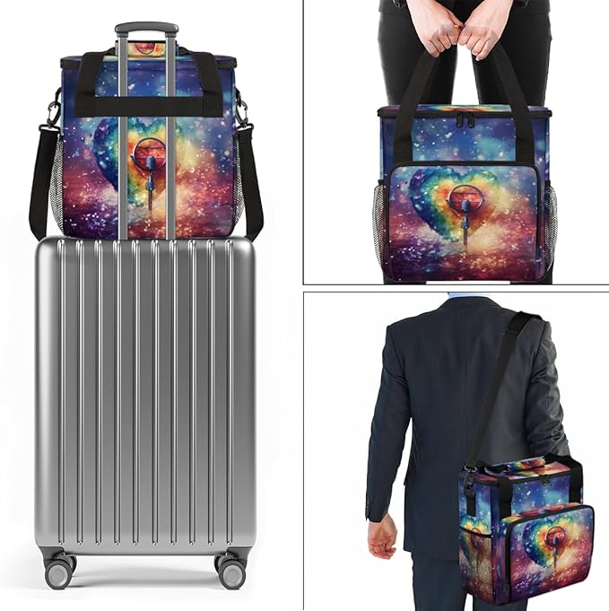 Heart Music Coffee Maker Carrying Bag Portable Travel Storage Tote Bag Compatible with K-Mini or K-Mini Plus Single Serve Coffee Brewer Carrying Case with Multiple Pockets &amp Shoulder Strap