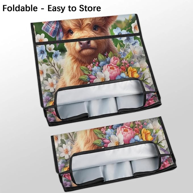 Kitchen Aid Mixer Cover Alpine Cattle Flower Stand Mixer Cover Compatible with 6-8 Quarts Stand Mixers Dust Covers with Zipper Pocket Foldable Washable Kitchen Aid Organizer Bag