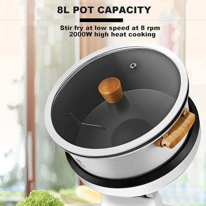 Electric Pot Automatic Food Processor Cooking Machine Commercial Rice Cooker Rice Cooking Robot Stir Fry Heat CookingTouch Screen Control