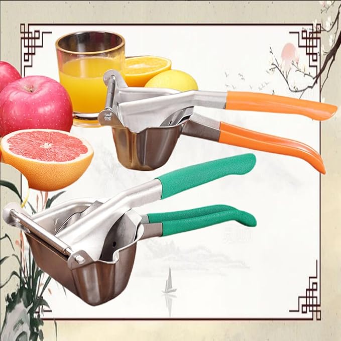 手动柠檬压汁神器多功能304不锈钢柠檬夹 橙汁压果神器水果榨汁机 Blender 神器 Household CleaningKitchen Storage Essentials