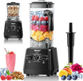 Blender Smoothies 102oz Large Capacity Kitchen Blender 1000Watts Motor 2-in-1 Professional Countertop Blenders and Grinder Combo Frozen Fruit Ice Crush Nuts BPA-Free - Black