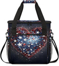 Firework-Frenzy 4th of July Coffee Maker Carrying Bag Travel Storage Bag Compatible with K-Mini or K-Mini Plus Single Serve Coffee Brewer Carrying Case with Multiple Pockets &amp Shoulder Strap