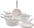 Denmark Tools For Cooks 10-Piece Monaco Nonstick Aluminum Cookware Set Snow White