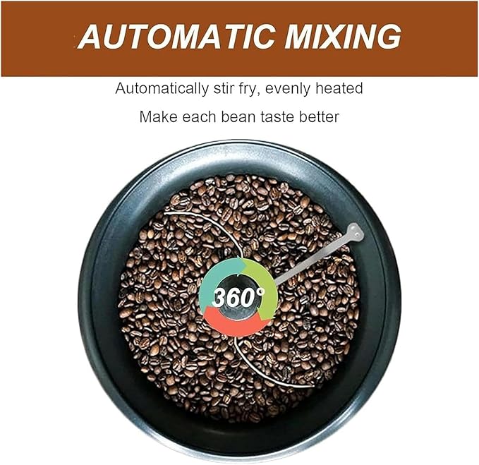 Coffee Bean Roaster Coffee Roaster Machine Electric Coffee Maker - with Temperature Adjustable Even Heat Baking Coffee Beans Tea Sesame