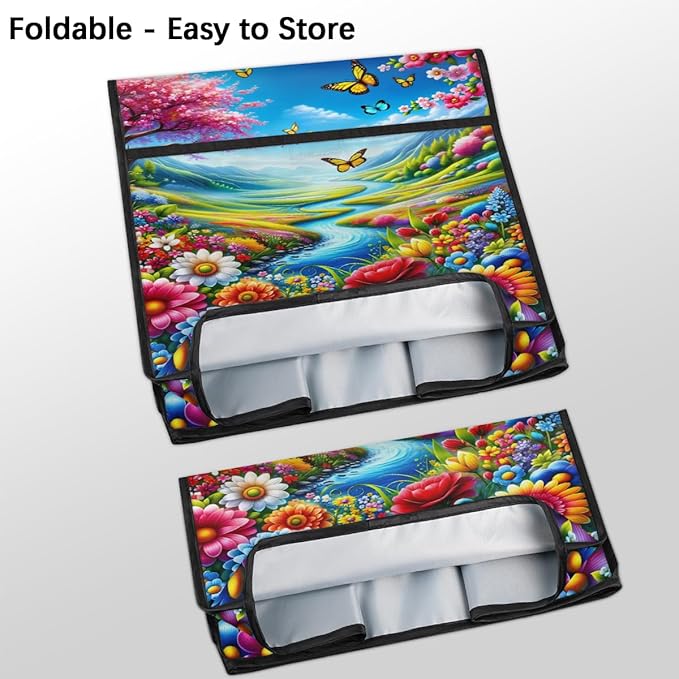 cfpolar Kitchen Aid Mixer Cover Compatible with 6-8 Quarts Butterfly Flower Cherry Blossom Stand Mixer Cover Kitchen Aid Mixers Accessories Appliance Organizer Bag Dust Covers with Zipper Pocket