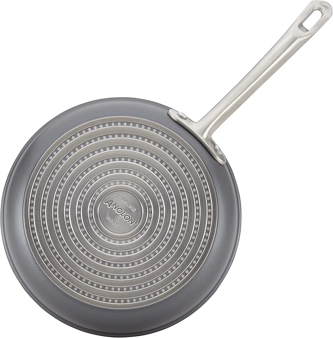 Anolon Accolade Forged Hard Anodized Nonstick Pots &amp Pans - Induction Cookware Set - 12 Piece - Moonstone Gray