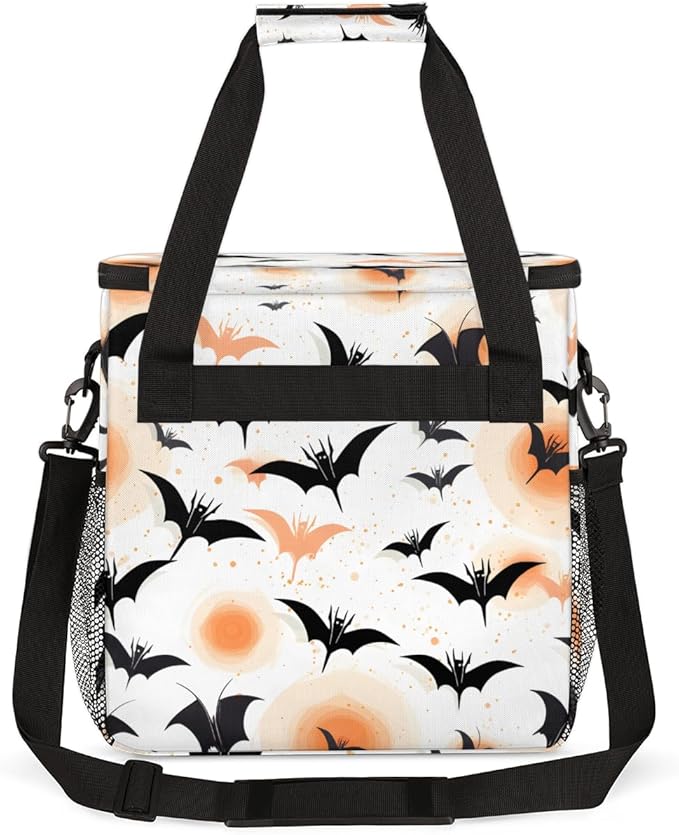 Magical Bat Coffee Maker Carrying Bag Abstract Bat Travel Storage Bag Compatible with K-Mini or K-Mini Plus Single Serve Coffee Brewer Carrying Case with Multiple Pockets &amp Shoulder Strap