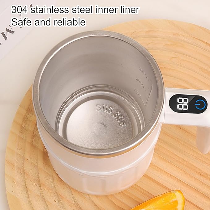 Ejoyous Self Stirring Coffee Mug Magnetic Rotor 6500RPM with Built in Temperature Sensor and LED Display for Mixing Coffee Powder Milk Protein Shakes