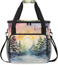 Abstract Tree Coffee Maker Carrying Bag Cute Tree Travel Storage Bag Compatible with K-Mini or K-Mini Plus Single Serve Coffee Brewer Carrying Case with Multiple Pockets &amp Shoulder Strap