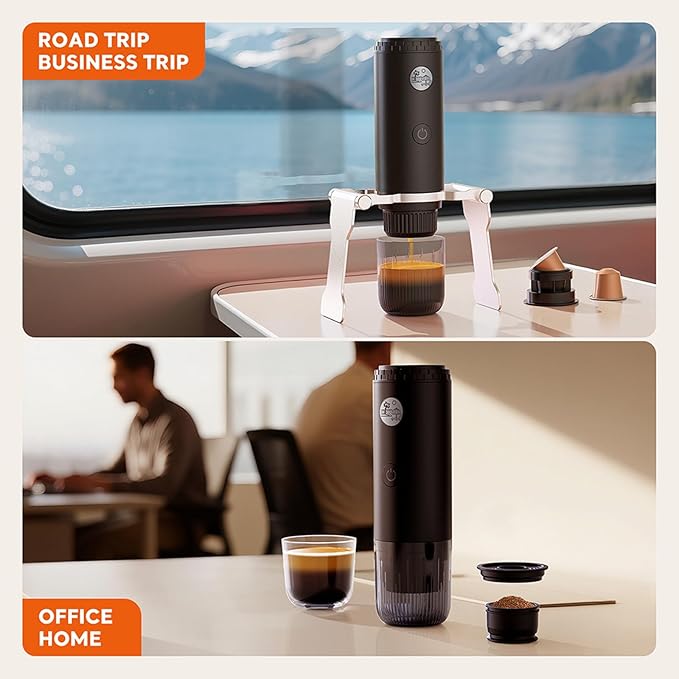 High Capacity Portable Coffees Maker 100ml Coffee Machine Adjustable Brewing Modes Small Travel Design for Drinks Travel Coffee Machine