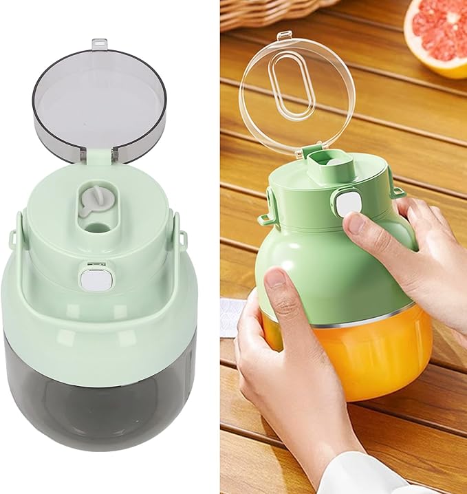 Portable Blender 70W USB Rechargeable Blender 4 Blades 1L Capacity Portable Juicer Blender with Shoulder Strap