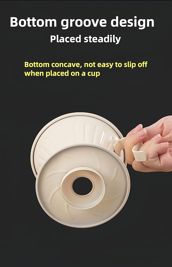 Premium Pour Over Coffee Maker - Professional Extraction Food-Safe Design &amp Easy Clean | Includes 100 Natural Filters | Perfect for Home Office &amp Travel Use by Coffee Enthusiasts (Off white