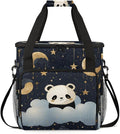 Panda Coffee Maker Carrying Bag Moon and Star Portable Travel Storage Tote Bag Compatible with K-Mini or K-Mini Plus Single Serve Coffee Brewer Carrying Case with Multiple Pockets &amp Shoulder Str