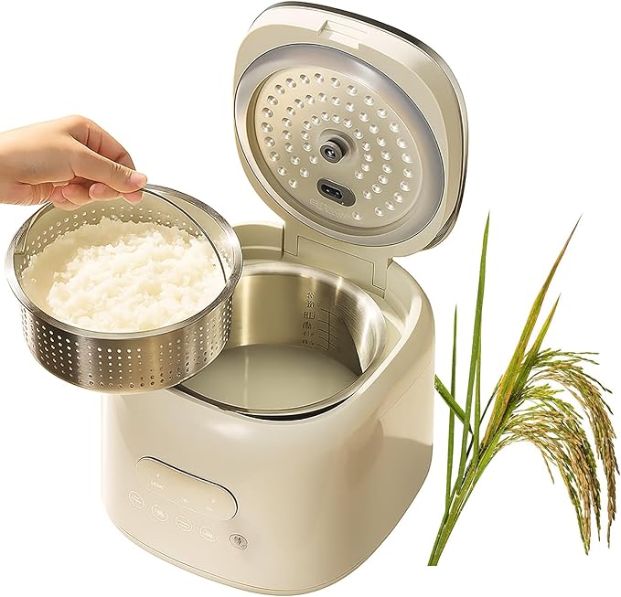 Rice Cooker 2.5L Small Rice Cooker 8-In-1 Multi-cooker with Non-stick Pot 24H Keep Warm &amp Delay Timer