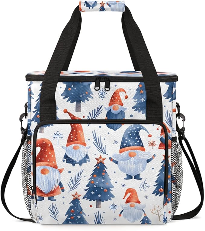 Mystical Tree Xmas Coffee Maker Carrying Bag Portable Travel Storage Tote Bag Compatible with K-Mini or K-Mini Plus Single Serve Coffee Brewer Carrying Case with Multiple Pockets &amp Shoulder Stra