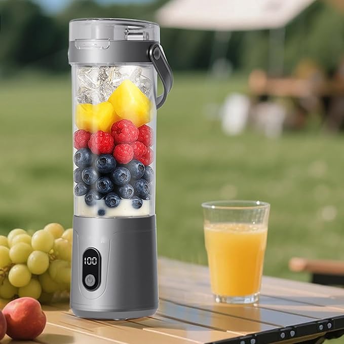 Portable 50W 600ml Fast Speed Countertop Blending Machine for Shakes Home Juicer Electric Juicer Rechargeable Blender