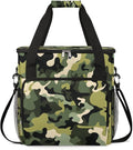 Abstract Camouflage Green Coffee Maker Travel Bag for K-Mini or K-Mini Plus Single Serve Coffee Brewer Portable Storage Tote Case for Tarvel