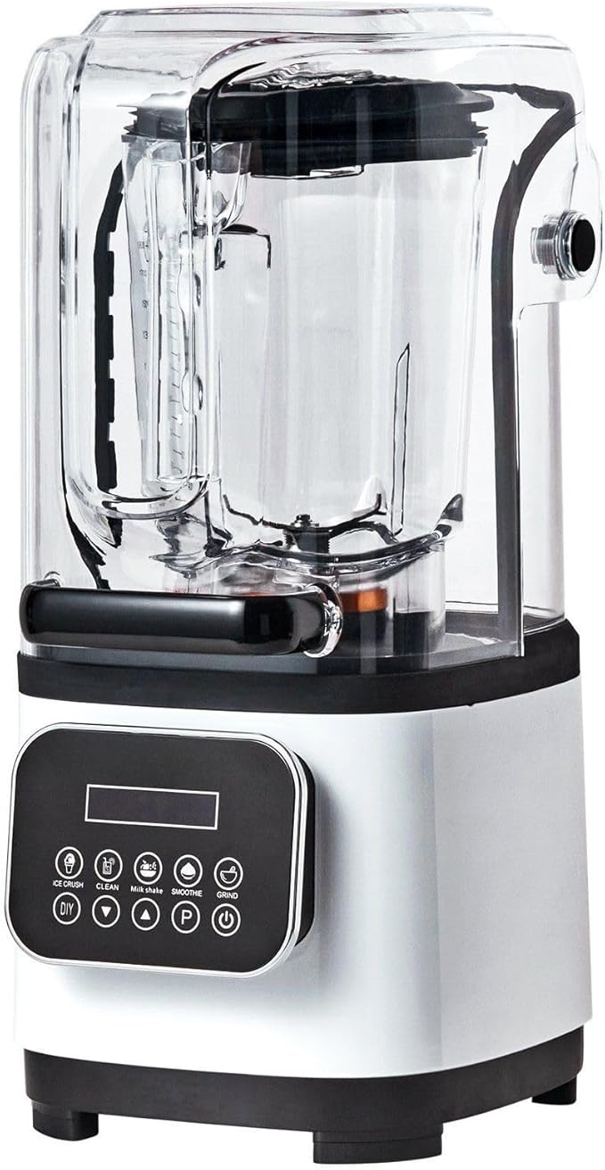 Professional with Shield Commercial Countertop Blenders 68 oz Jar Combo Stainless Steel 9 Speed &amp 5 Functions compatible with Shakes Smoothies Peree and Crush Ice White