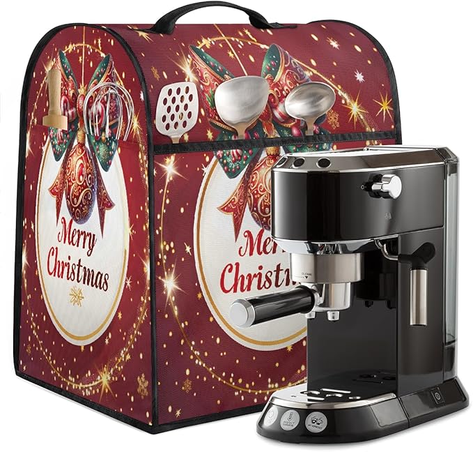cfpolar Kitchen Aid Mixer Cover Compatible with 6-8 Quarts Christmas Balls Xmas Bows Stand Mixer Cover Kitchen Aid Mixers Accessories Appliance Organizer Bag Dust Covers with Zipper Pocket