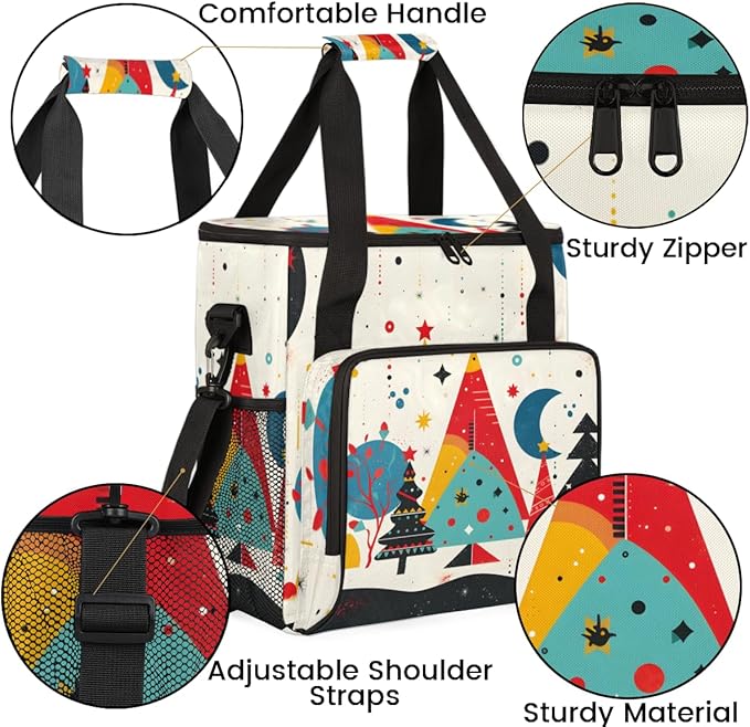 Abstract Tree Coffee Maker Carrying Bag Magical Tree Travel Storage Bag Compatible with K-Mini or K-Mini Plus Single Serve Coffee Brewer Carrying Case with Multiple Pockets &amp Shoulder Strap
