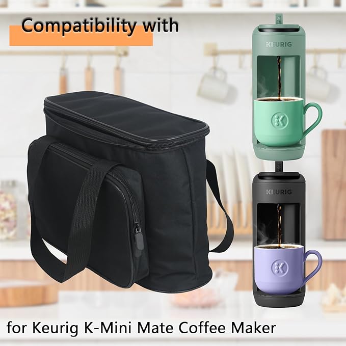 Carrying Bag for Keurig Single Serve Coffee Maker Portable Outdoor Coffee Machine Travel Bag Case Coffee Machine Bag for Keurig K-Mini Mate Single Serve Coffee Maker