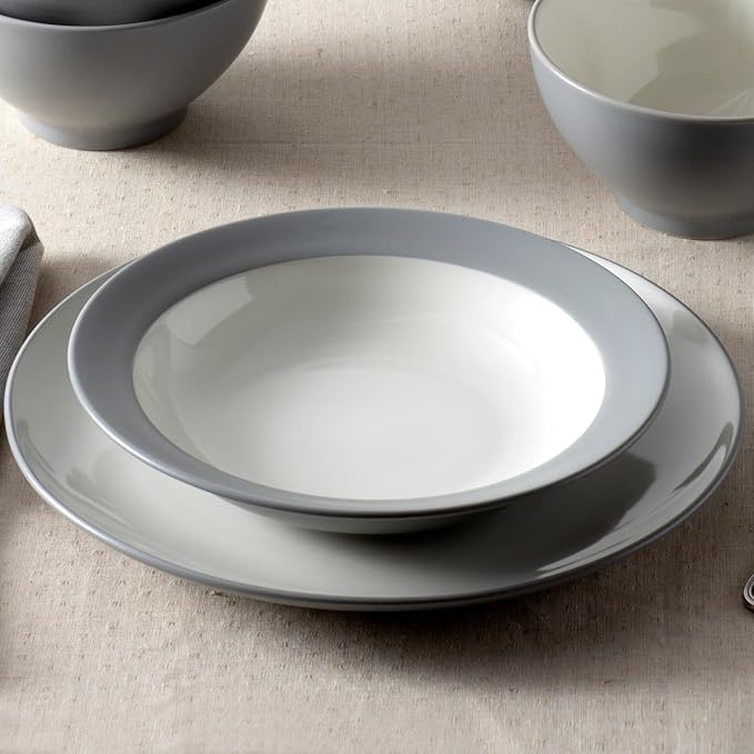 Noritake Colorwave Slate 12-Piece Coupe Dinnerware Set Service for 4