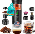 APSARAS USA Portable Coffee Maker for Travel Portable Espresso Maker 20 bar Mini Espresso Machine 3in1 Travel Coffee Maker with Ground Coffee &amp Capsule(Ns&ampDG) for RV Camping Car