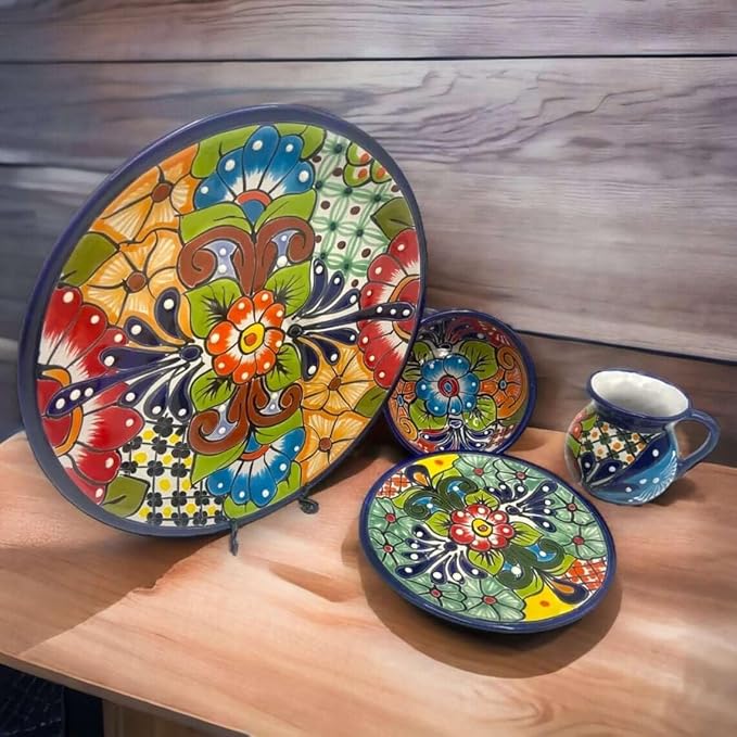 16-Piece Mexican Talavera Dinnerware Set | Handmade Talavera