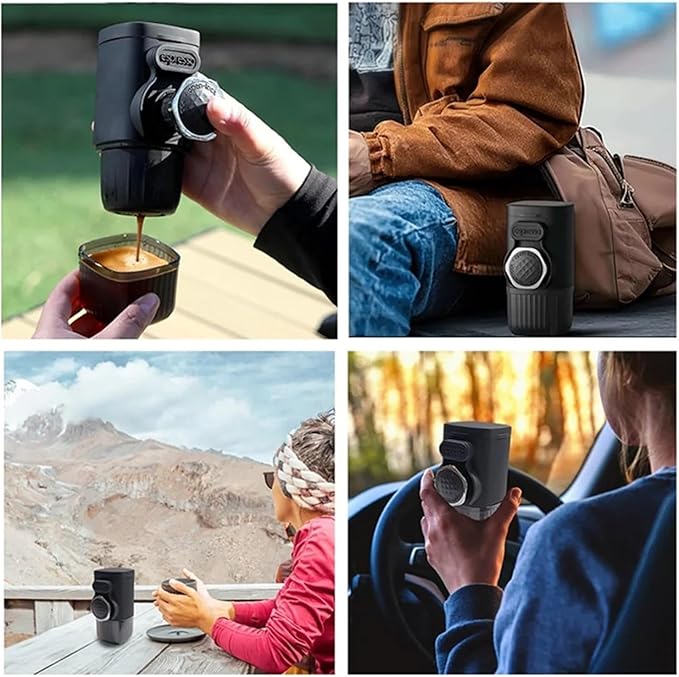 Portable Coffee Machine Portable Espresso Machine For Ground Coffee And Capsules Small Travel Coffee Machine Perfect For Camping Hiking And Offifor Outdoor Travel Picnic
