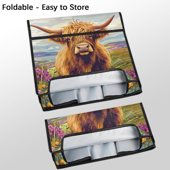 Kitchen Aid Mixer Cover Cute Highland Flowers Cow Stand Mixer Cover Compatible with 6-8 Quarts Stand Mixers Dust Covers with Zipper Pocket Foldable Washable Kitchen Aid Organizer Bag