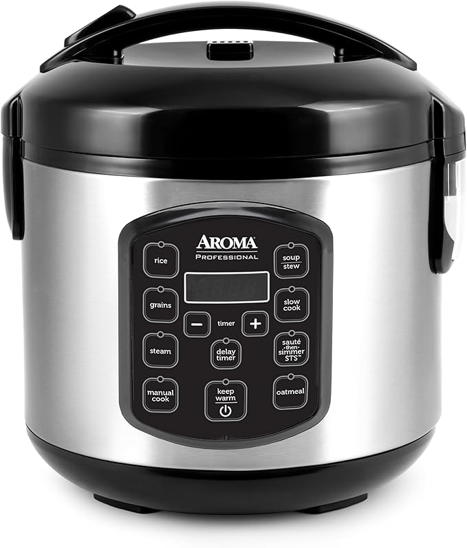 AROMA® Professional 8-Cup (Cooked) / 2Qt. Digital Rice &amp Grain Multicooker ARC-984SBD