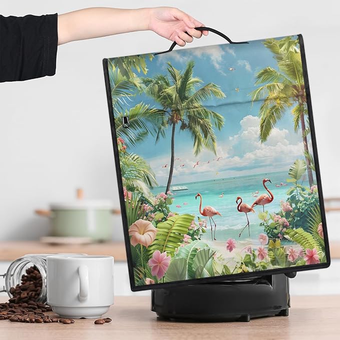 cfpolar Kitchen Aid Mixer Cover Compatible with 6-8 Quarts Summer Flamingo Flowers Stand Mixer Cover Kitchen Aid Mixers Accessories Appliance Organizer