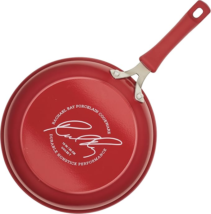 Rachael Ray Cook + Create Nonstick Cookware/Pots and Pan Set 10 Piece Red
