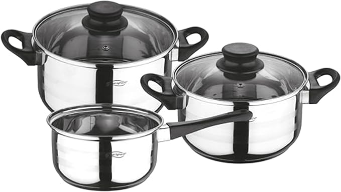 San Ignacio 5 Pieces Cookware Set Stainless Steel Silver 30 x 30 x 30 cm