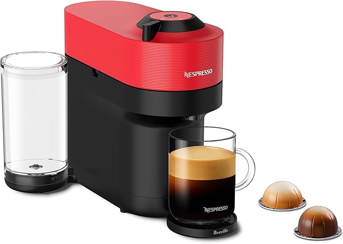 Nespresso Vertuo Pop+ Coffee and Espresso Maker by Breville Spicy Red (Renewed)