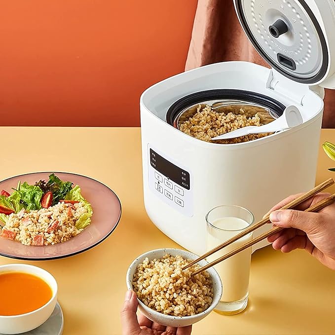 Rice Cooker&ampLow Sugar Rice Pot 1.6L Small Capacity Water-Based PTFF Coated Non-Stick Liner for Family Dormitory