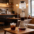 Cold Brew Coffee Tower Ice Drip Coffee Maker with 600ml Glass Pot Adjustable Drip Speed Valve Makes 2-4 Cups Acrylic Stand for Coffee Shop Tea Shop