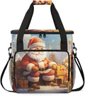 Colorful Santa Claus Coffee Maker Carrying Bag Magical Santa Claus Travel Storage Bag Compatible with K-Mini or K-Mini Plus Single Serve Coffee Brewer Carrying Case with Pockets &amp Shoulder Strap