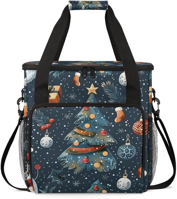Magical Xmas Tree Coffee Maker Carrying Bag Portable Travel Storage Tote Bag Compatible with K-Mini or K-Mini Plus Single Serve Coffee Brewer Carrying Case with Multiple Pockets &amp Shoulder Strap