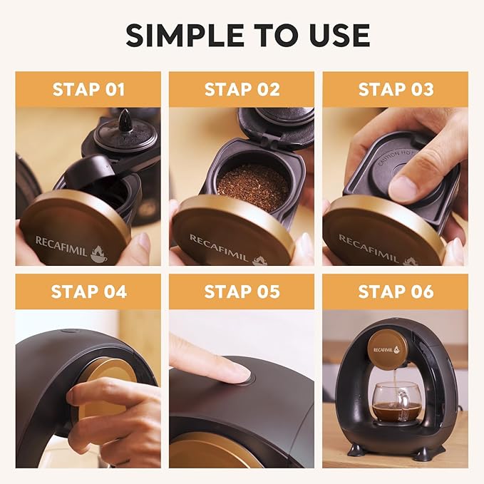 Single Serve Coffee Maker For K Cup Pod and Coffee Grounds /Tea Fast Brew in 2 minutes 2 IN 1 One Button Coffee Machine 4-8 Oz Brew Sizes Stylish＆Compact For Home Office RV and Dorm Black