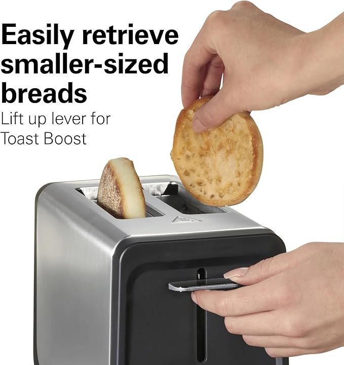 Double-Slot Toaster with Wide Slots Bagel Function Toast Boost Stainless New