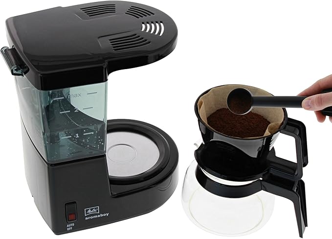 Melitta 1015 Aromaboy Filter Coffee Machine 2 Cups Glass Pot Automatic Switch-Off black by Melitta