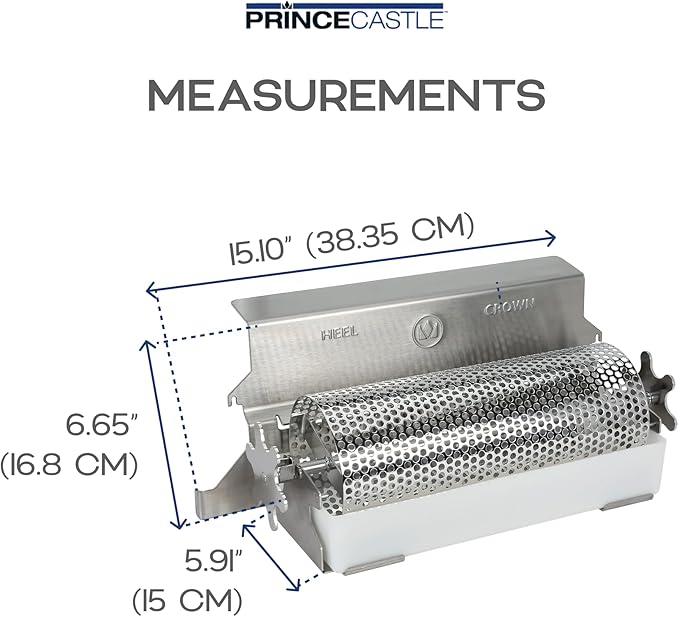 Prince Castle Top Mount Bun Dresser for CTS Series Toaster Stainless Steel - Butter Spreader and Butter Roller for Buns Even Dispensing