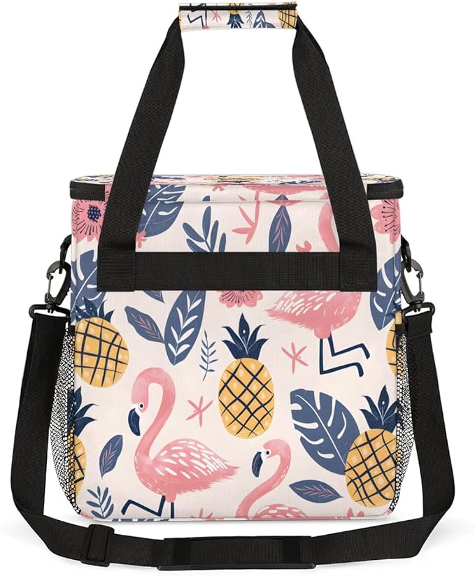 Floral Pineapple Flamingo Coffee Maker Travel Bag for K-Mini or K-Mini Plus Single Serve Coffee Brewer Portable Storage Tote Case for Tarvel