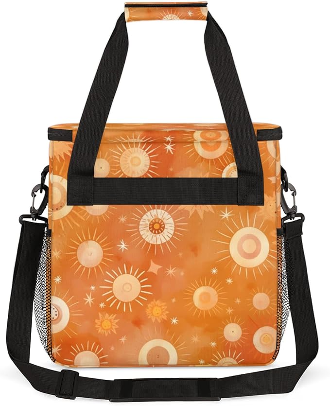 Sun and Star Coffee Maker Carrying Bag Ethnic Pattern Travel Storage Bag Compatible with K-Mini or K-Mini Plus Single Serve Coffee Brewer Carrying Case with Multiple Pockets &amp Shoulder Strap
