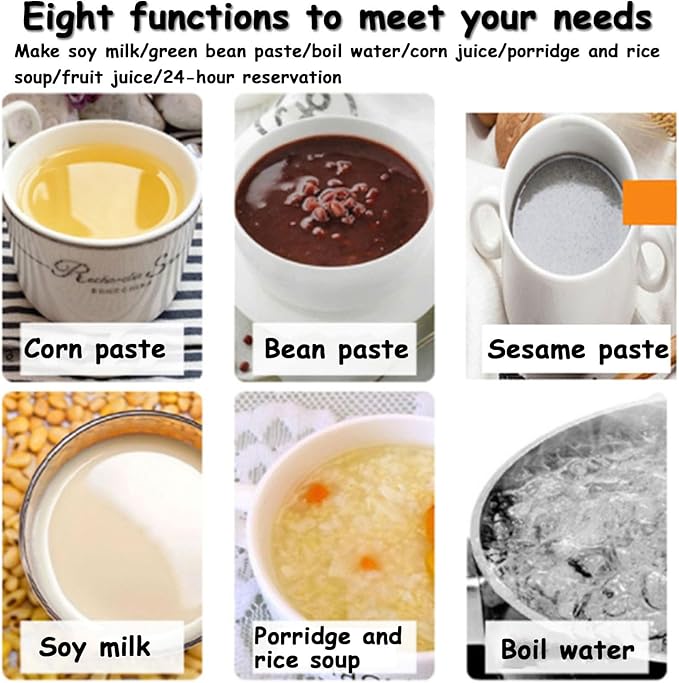 Soy Milk Maker Machine Automatic Nut Milk Maker Filter-Frees Grain Juice Soup Maker with Delay Start Keep Warm (10L)