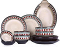 Elegant Dinnerware Set Dinner Plates Bowls Set 11 Pcs Dinnerware Sets American Style Retro Porcelain Tableware Set with Plates and Bowls Ceramic Dinner Set for Kitchen
