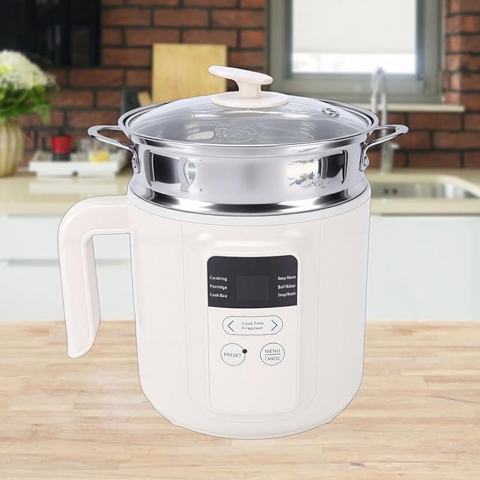 1.8L Electric Pot Multi Function Non Stick Rice Cooker with Automatic Shut Off and Dry Burn Prevention (US Plug 110V)