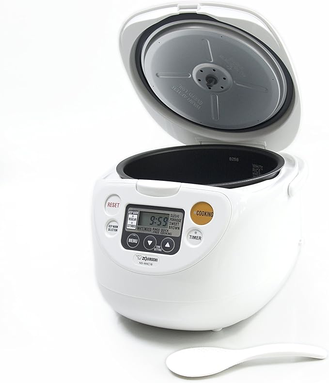 Zojirushi NS-WAC18 Micom Fuzzy-Logic (Uncooked) 10-Cup Rice Cooker and Warmer 1.8-Liters